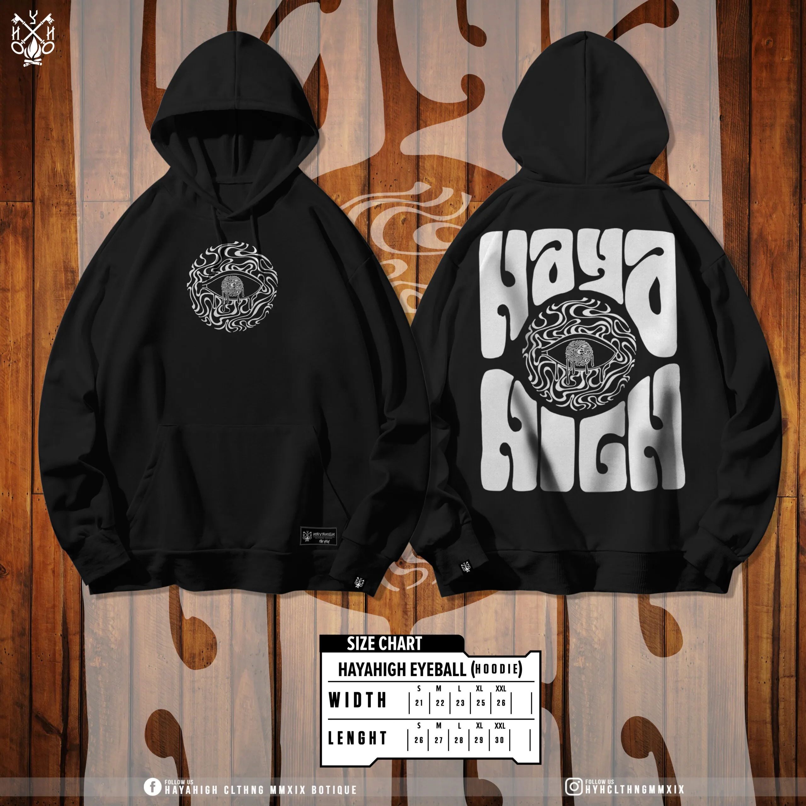 Eyeball Hoodie Jacket Black - Image 1